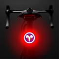 3664 feu arrière de vélo créatif IPX2 étanche petit vélo lumière LED support USB charge pour le cyclisme en plein air