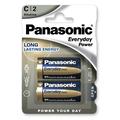 Piles alcalines Panasonic Everyday Power LR14/C - 2 pièces
