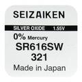 Pile à l'oxyde d'argent Seizaiken 321 SR616SW - 1.55V