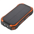 Batterie Externe Solaire Résistante à l'eau avec Chargeur Sans Fil - 30000mAh (Satisfaisant Bulk) - Orange