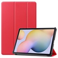 Étui à Rabat Samsung Galaxy Tab S7 - Série Tri-Fold - Rouge