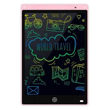 Tablette de dessin LCD 12" pour enfants - Rose