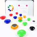 12 Pcs. Mini aimants ronds multicolores pour tableau blanc et bureau - 30mm