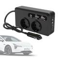 Onduleur 12V DC vers 220V AC pour voiture 200W - Noir