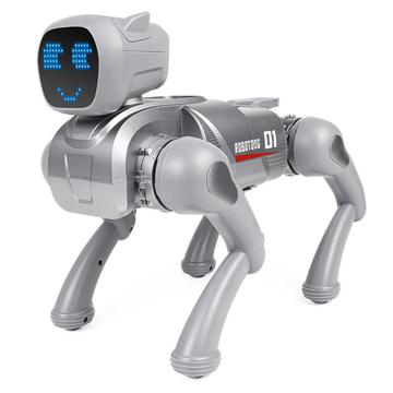 Chien robot interactif intelligent 2.4G avec Contrôle par application/voix - Gris