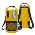 Sac à dos imperméable de 30 litres avec poche transparente tactile pour téléphone - Jaune
