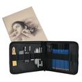 Coffret de 35 crayons professionnels pour le dessin et l'esquisse avec carnet de croquis