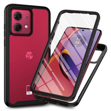 Coque Motorola Moto G84 - Série 360 Protection - Noire / Claire