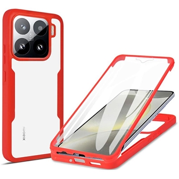 Coque Xiaomi 15 - Série 360 Protection - Rouge / Claire
