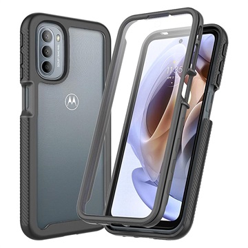 Coque Motorola Moto G51 5G - Série 360 Protection - Noire / Claire