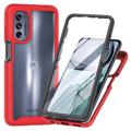 Coque Motorola Moto G62 5G - Série 360 Protection - Rouge / Claire