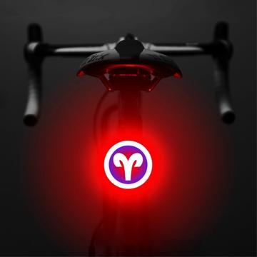 3664 feu arrière de vélo créatif IPX2 étanche petit vélo lumière LED support USB charge pour le cyclisme en plein air