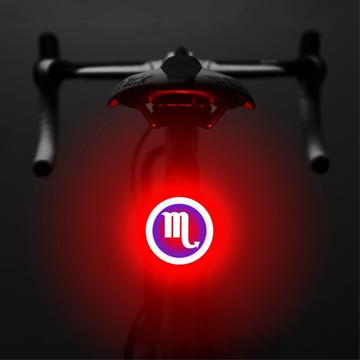 3664 feu arrière de vélo créatif IPX2 étanche petit vélo lumière LED support USB charge pour le cyclisme en plein air - Scorpio