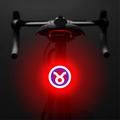3664 feu arrière de vélo créatif IPX2 étanche petit vélo lumière LED support USB charge pour le cyclisme en plein air - Taureau