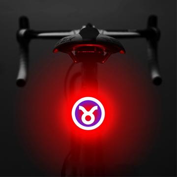 3664 feu arrière de vélo créatif IPX2 étanche petit vélo lumière LED support USB charge pour le cyclisme en plein air - Taureau
