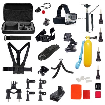 Kit d\'Accessoires 39-en-1 avec Perche à Selfie pour GoPro et Caméra d\'Action