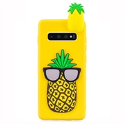 Coque Samsung Galaxy S10 en TPU 3D Cartoon - Ananas