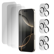 Set de Protecteurs iPhone 16 Pro Max en Verre Trempé - 6 Pcs. - Clair