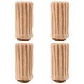 Lot de 4 couvre-jambes de chaise en tricot extensible - Beige