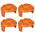 4 Pcs. Capuchons de bobine pour coupe-herbe Worx WA6531 - Plastique ABS, 56.5x31.5mm