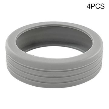Jeu de 4 couvre-roues en silicone pour bagages - Gris