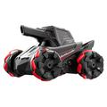 4DRC 4D-Y8 RC Tank Car / 4WD Lanceur de balles d'eau tout-terrain avec double contrôle et deux batteries - Rouge