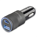 4smarts Rapid+ Car Charger - 27W, QC3.0, PD - Blue / Black