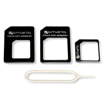 Kit d\'Adaptateurs pour Cartes SIM 4smarts 3-en-1