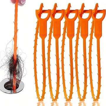 5 Pcs. Crochet de dragage d\'égout en polypropylène - 51cm - Orange