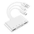Hub USB OTG 5-en-1 / lecteur de cartes avec ports Lightning, USB-C, USB-A