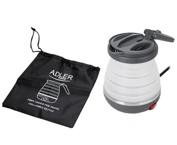 Adler AD 1370UK Bouilloire en plastique 0.6L - silicon travel UK plug