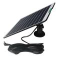 Panneau solaire de recharge 5W/5V pour caméra extérieure/sonnette - Noir