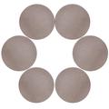 6 Pcs. Sous-verres en cuir PU Ø 10 cm - Champagne