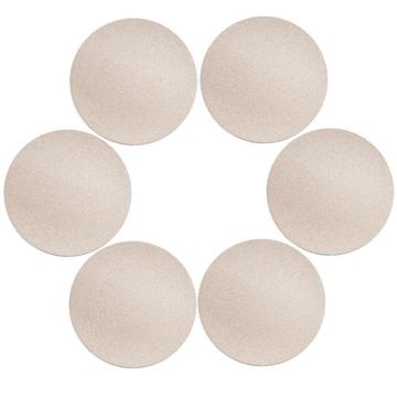 6 Pcs. Sous-verres en cuir PU Ø 10 cm - Or