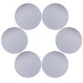6 Pcs. Sous-verres en cuir PU Ø 10 cm - Argent