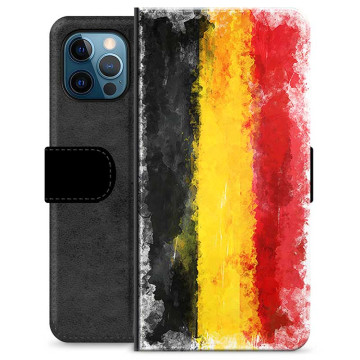 Étui Portefeuille Premium pour iPhone 12 Pro - Drapeau Allemand