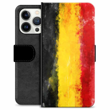 Étui Portefeuille Premium pour iPhone 13 Pro - Drapeau Allemand