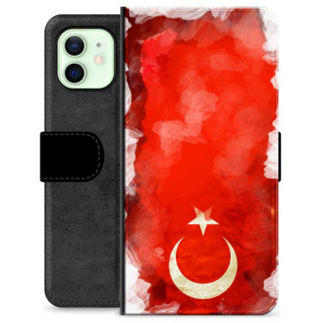 Étui Portefeuille Premium pour iPhone 12 - Drapeau Turc