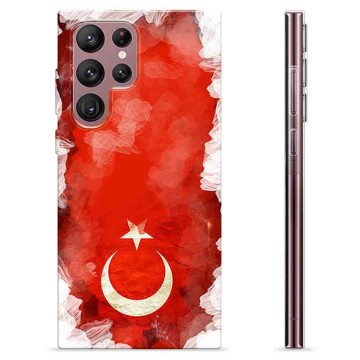 Coque Samsung Galaxy S22 Ultra 5G en TPU - Drapeau Turc