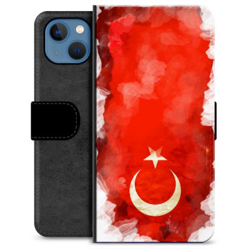 Étui Portefeuille Premium pour iPhone 13 - Drapeau Turc