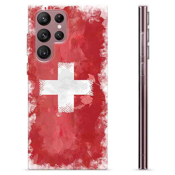 Coque Samsung Galaxy S22 Ultra 5G en TPU - Drapeau Suisse