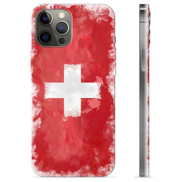 Coque iPhone 12 Pro Max en TPU - Drapeau Suisse