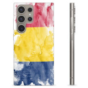 Coque Samsung Galaxy S24 Ultra en TPU - Drapeau Roumain