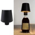 Touch Control Wine Bottle Light 3 Changing Color LED Lamp Portable Desk Light for Bar, Party - Noir