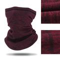 A01-WB Hiver Outdoor Cycling Face Mask Skiing Neck Scarf Fleece Warm Neck Gaiter - Wine Red