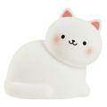 A068 Veilleuse en silicone pour chat mignon avec commande par robinet et RVB - Blanc