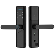 A1 Tuya WiFi Fingerprint Smart Door Lock with Dynamic Passwords and NFC (Open Box - Bulk Satisfactory) - Black
