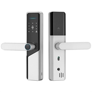 Serrure de porte intelligente à empreinte digitale WiFi A1 Tuya avec mots de passe dynamiques et NFC (Emballage ouvert - Satisfaisant Bulk) - Argent