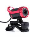A859 Webcam avec câble USB et microphone intégré - 640x480 - Noir / Rouge