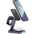 ACEFAST E3 3-in-1 Magnetic Wireless Charging Station Dock Stand Phone Earphone Watch Charger Bracket for iPhone 12/13/14/15/16 (Open-Box Satisfactory)